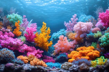 Naklejka na ściany i meble Underwater Coral Reef