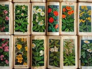  Vintage Botanical Risograph