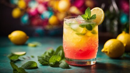 Fototapeta premium cocktail with lime