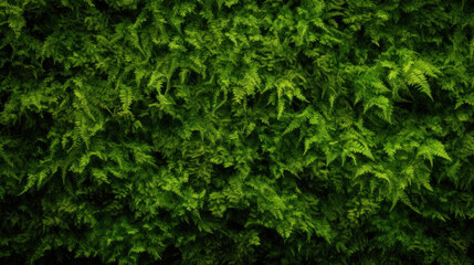 Obraz premium Dense green fern leaves covering the frame, creating a lush and vibrant natural background.