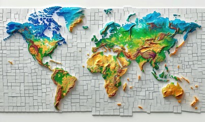 continents on the world map