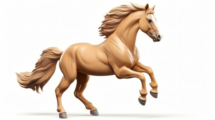 Obraz na płótnie Canvas 3d render illustration of horse plastic realistic