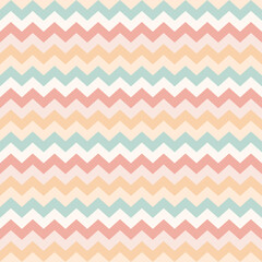 Pastel waves zig zag seamless background texture. Popular zigzag chevron pattern on white background
