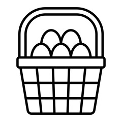   Eggs Basket line icon