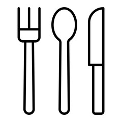   Cutlery line icon