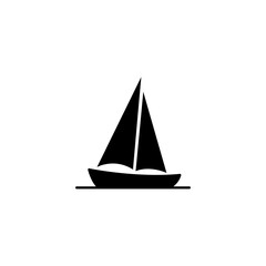 simple boat icon logo design vector