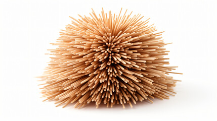 A stack of toothpicks on a white background