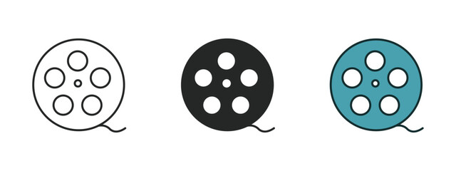 The film. A set of icons. A vector image.