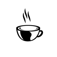 Coffee icon vector. Hot drink illustration sign. Tea symbol or logo.