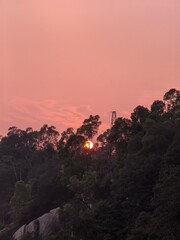 sunset in the mountains