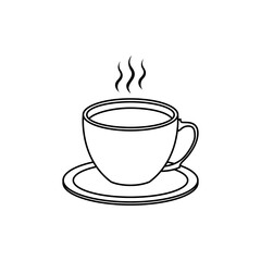 Coffee icon vector. Hot drink illustration sign. Tea symbol or logo.