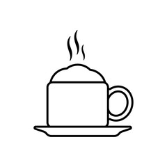 Coffee icon vector. Hot drink illustration sign. Tea symbol or logo.