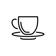 Coffee icon vector. Hot drink illustration sign. Tea symbol or logo.