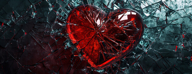 Heart in Shattered Glass
 - obrazy, fototapety, plakaty