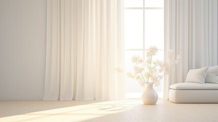 modern light interior background illustration cozy spacious, serene elegant, neutral calming modern light interior background