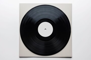 Mock up template for blank cardboard cover of 12 inch vinyl LP on white background