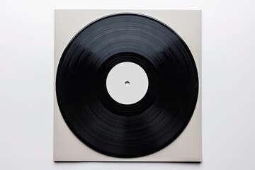 Obraz premium Mock up template for blank cardboard cover of 12 inch vinyl LP on white background