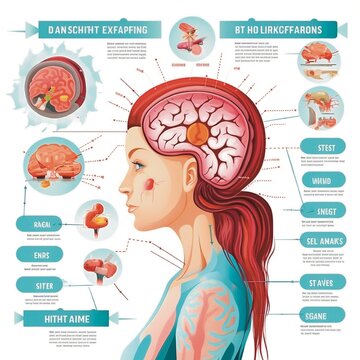 anatomy of human body and Human brain anatomy. Human Brain, The Brain, Median section of the brain, Anatomy of brain, Anatomy Illustration cartoon