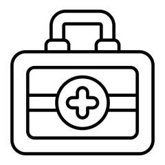 Fototapeta premium First Aid Kit line icon