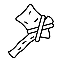   Axe line icon