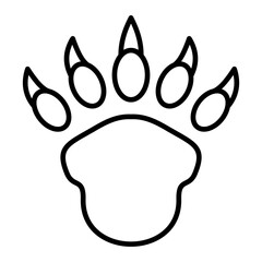   Pawprint line icon