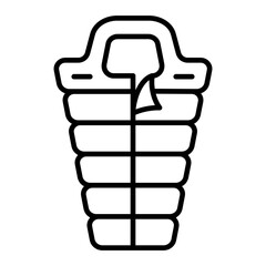   Sleeping Bag line icon