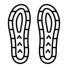   Footprint line icon