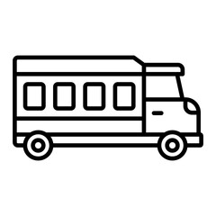   Prisoner vehicle line icon