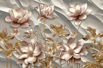 gold background wallpapers photo, in the style of jewelry by painters and sculptors, delicate flora depictions, romantic riverscapes, meticulous photorealistic still lifes, meticulous design, elegant.