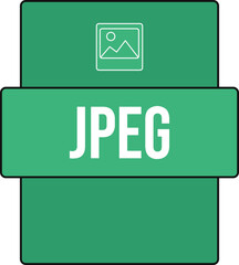 JPEG File extension Icon Jade fill