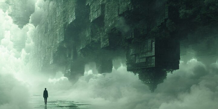 a human stands at a loss before this world