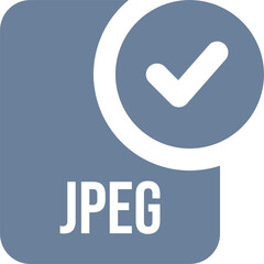 JPEG File icon with black checked mark