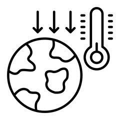   Low Temperature line icon