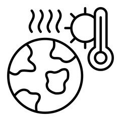 Obraz premium Hot Weather line icon