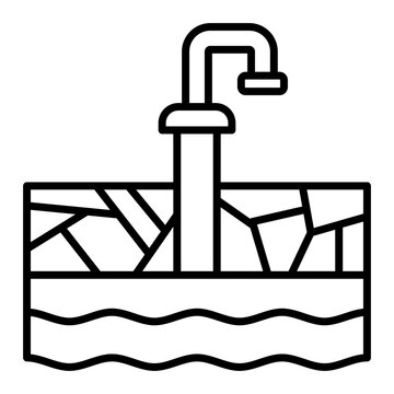   Groundwater line icon