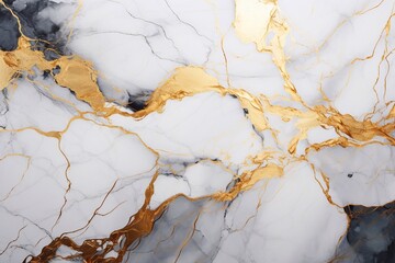 Abstract marble white, gray and gold veins. White marble texture luxury background