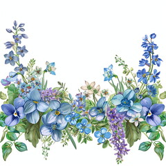 Rahmen mit Frühlingsblumen z.B. für Hochzeit oder Karten