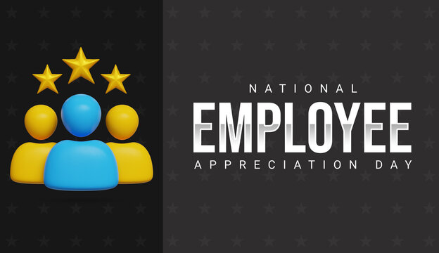 National Employee Appreciation Day. Top employee, satisfaction, performance. Employee appreciation day illustration banner design template