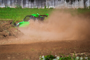 Autocross race. Racing emotions