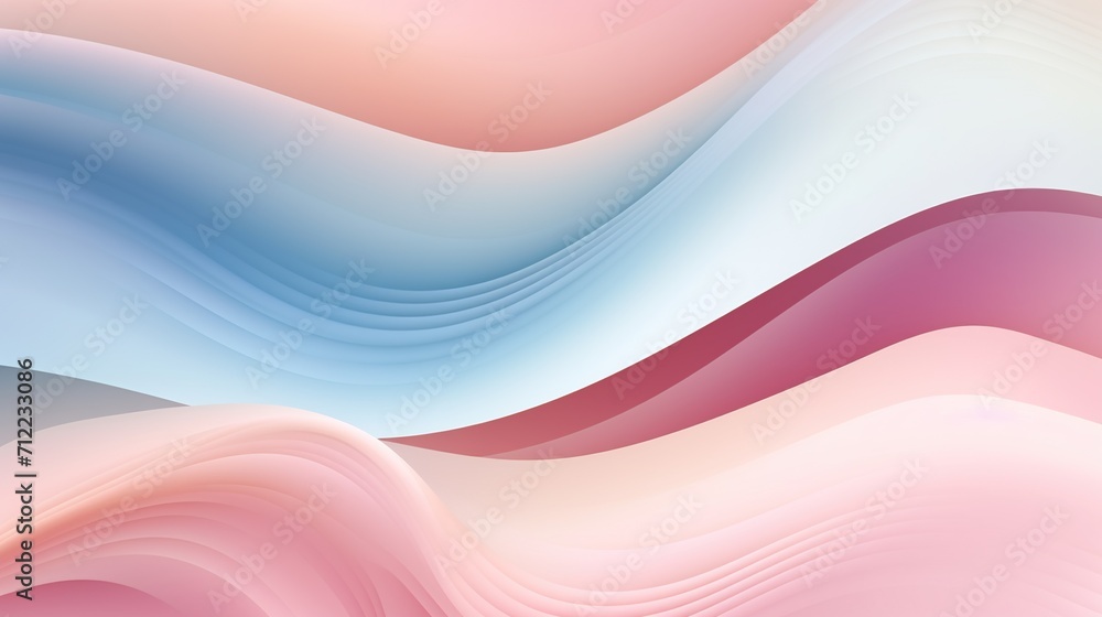 Poster abstract modern pastel color with wavy layers for luxury background design. soft pastel color 3d wav