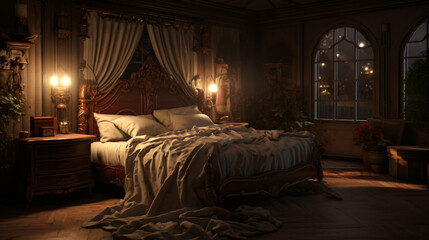 Bed in bedroom