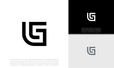 Initials LS. LG logo design. Initial Letter Logo. Innovative high tech logo template.	
 - obrazy, fototapety, plakaty