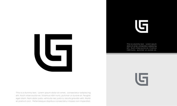 Initials LS. LG logo design. Initial Letter Logo. Innovative high tech logo template.	
