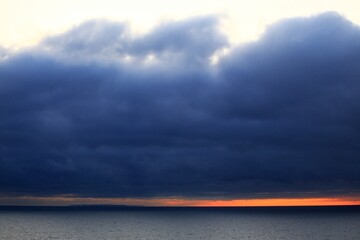 Heavy storm clouds over the Baltic Sea