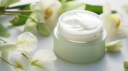 Obraz na płótnie Canvas female skin care cream product design