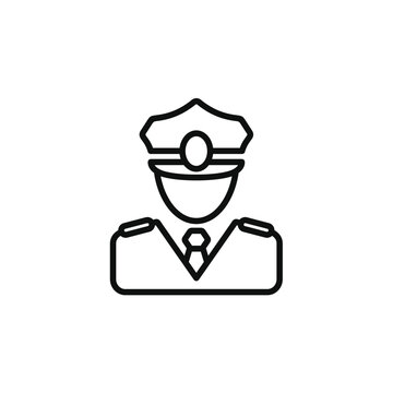 Police icon isolated on transparent background