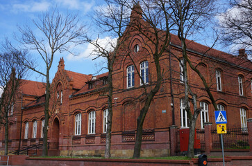Primary School nr. 45 named after Kornel Makuszynski. Historic building is located in ...