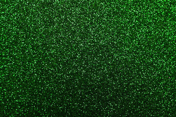 St. Patrick day. Green glitter as background