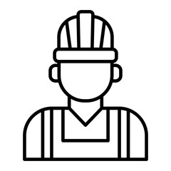   Worker line icon