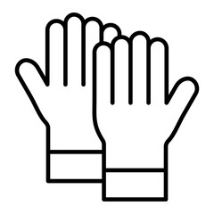   Protective gloves line icon